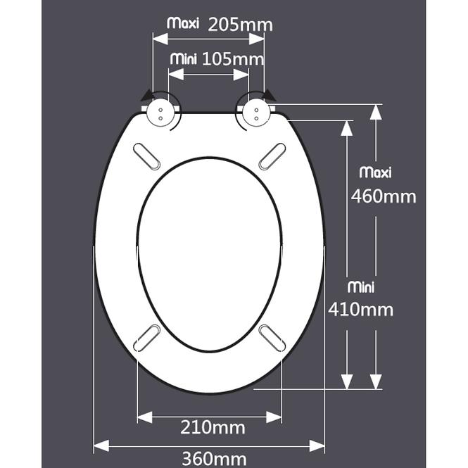 WC DASKA ZLATNA/CRNA SAMOSPUSTAJUCA